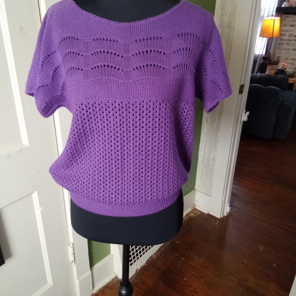 Designers Originals Vintage Purple Crew Neck Sweater